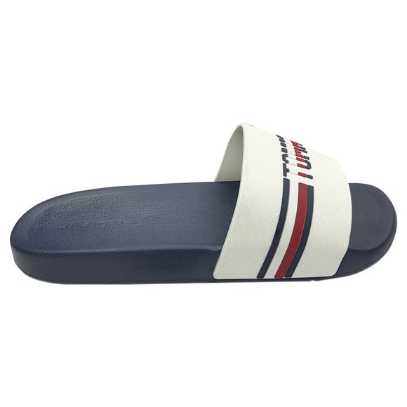 NWT TOMMY HILFIGER AUTHENTIC MEN'S NAVY BLUE SLIP ON SLIDES SANDALS SIZE 12 - Picture 3 of 5